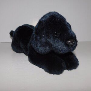 Russ Yomiko Classics Small 11" plush Laying Black Labrador Retriever lab stuffed